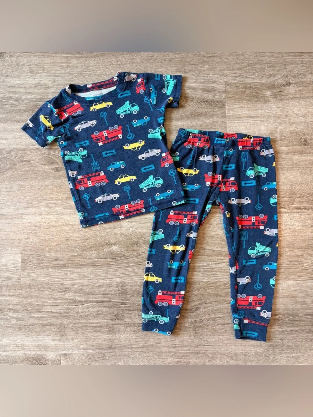 Carter's toddler boys transportation print pajama set